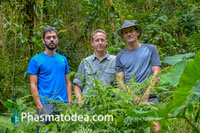 Pablo Valero, Frank Hennemann and Oskar Conle (from left to right) during an expedition in Panama, 2018.